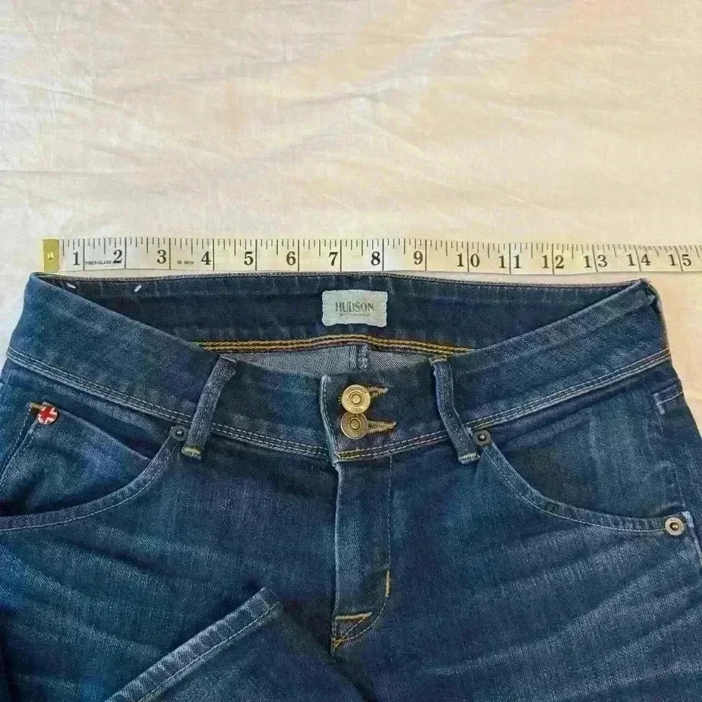 Hudson Womens jeans 25 Blue Collin Flap Skinny ankle dark wash denim poc… - Picture 11 of 17